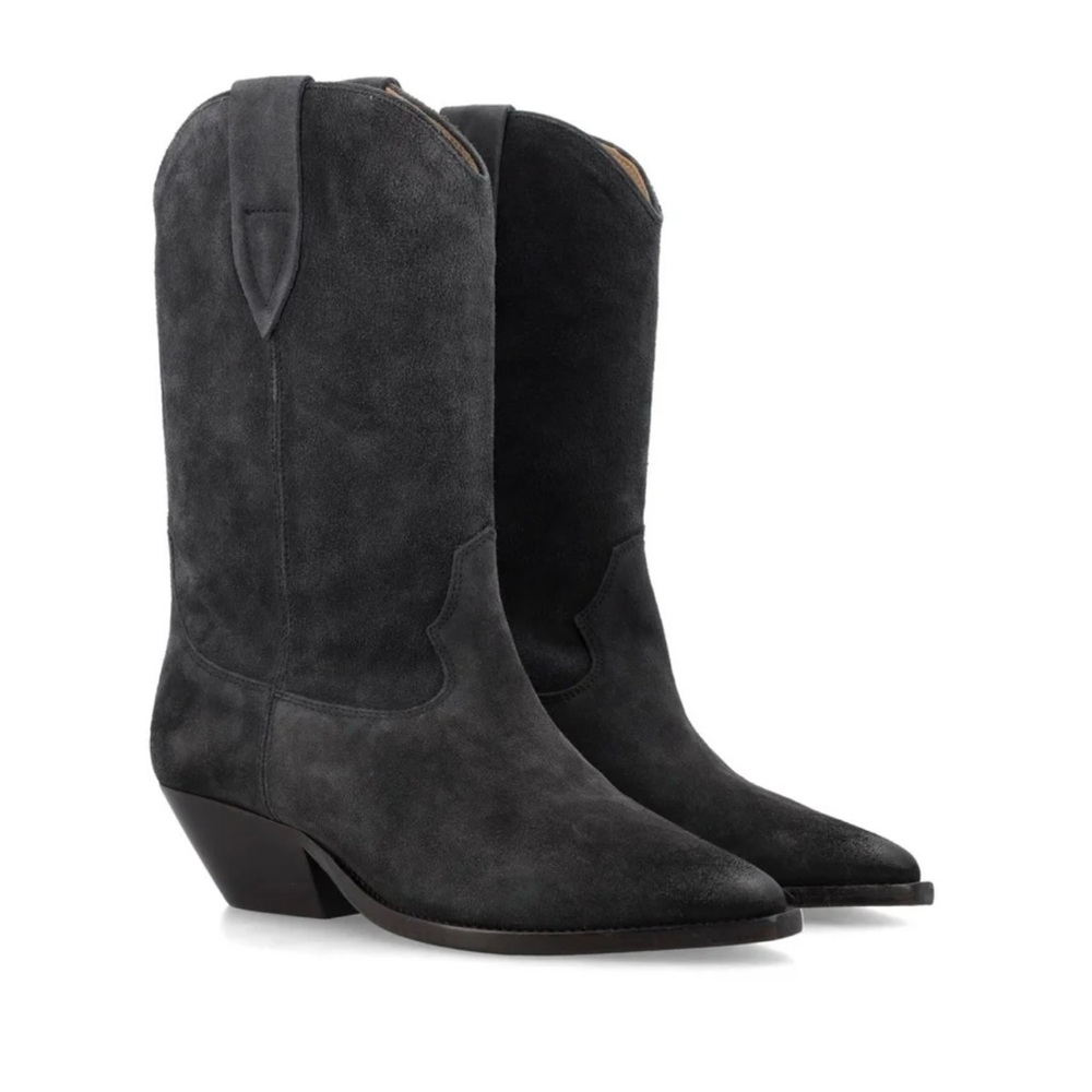 Isabel Marant Black Suede Western Cowboy Boots